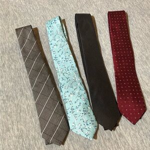Neckties ties formal men’s business wear‎ set of 4 multicolor various brands